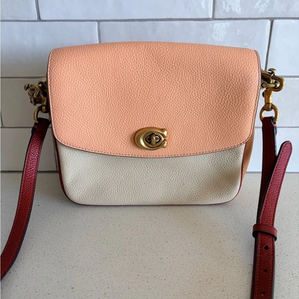 Coach Cassie Crossbody Satchel In Colorblock Detail EUC